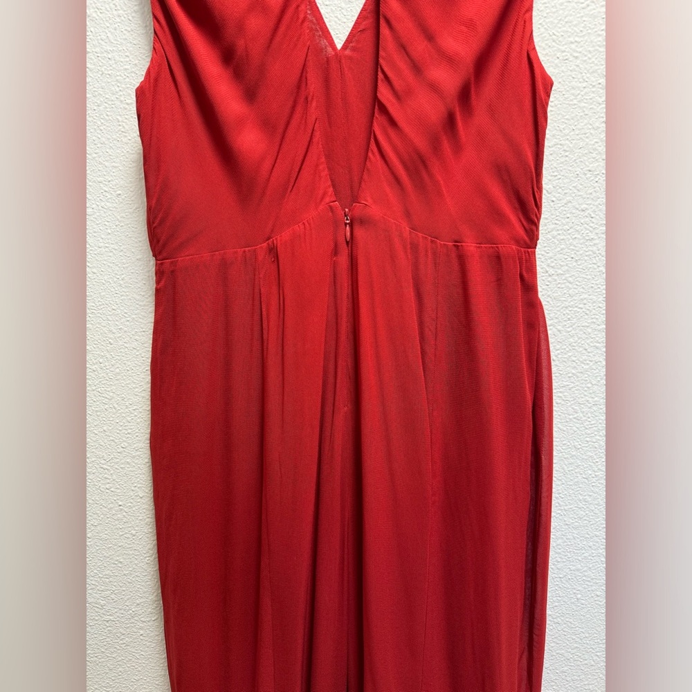 Reformation Sylvania Jumpsuit Romper Button Keyhole Pompeian Deep Red Size 10 - Picture 13 of 16